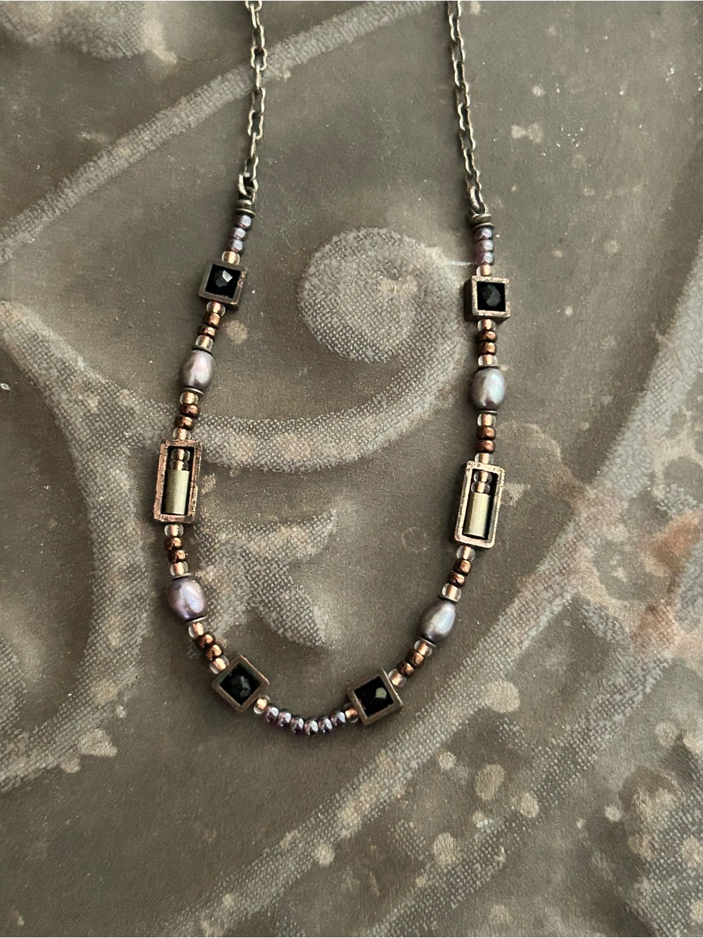 Handcrafted Mixed Bead and Mixed Metal Necklace